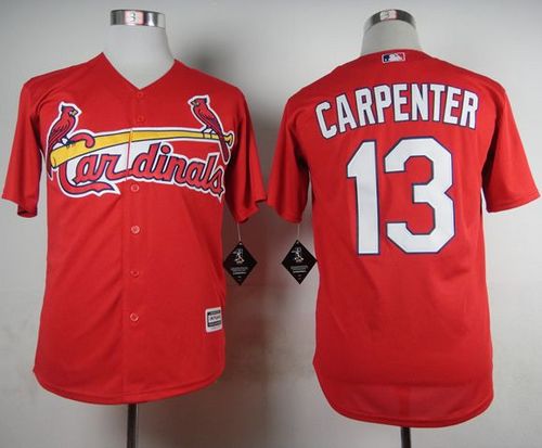 Cardinals #13 Matt Carpenter Red Cool Base Stitched MLB Jersey - Click Image to Close